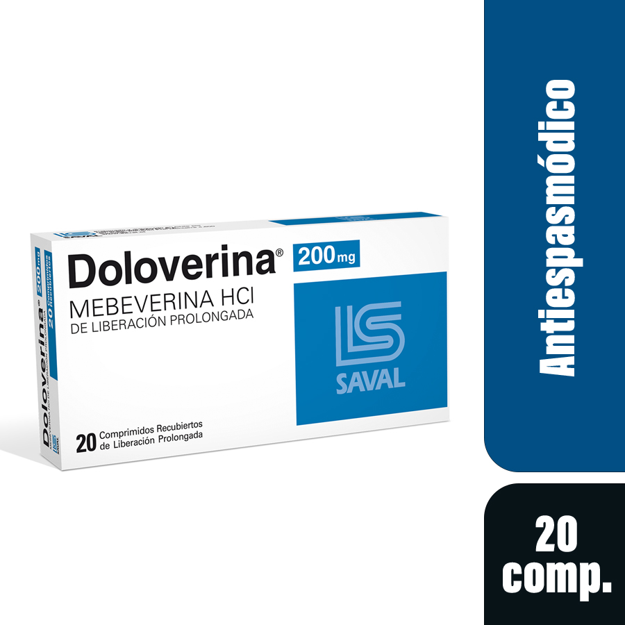 Imagen de  DOLOVERINA 200 mg ECUAQUIMICA x 20 Comprimidos
