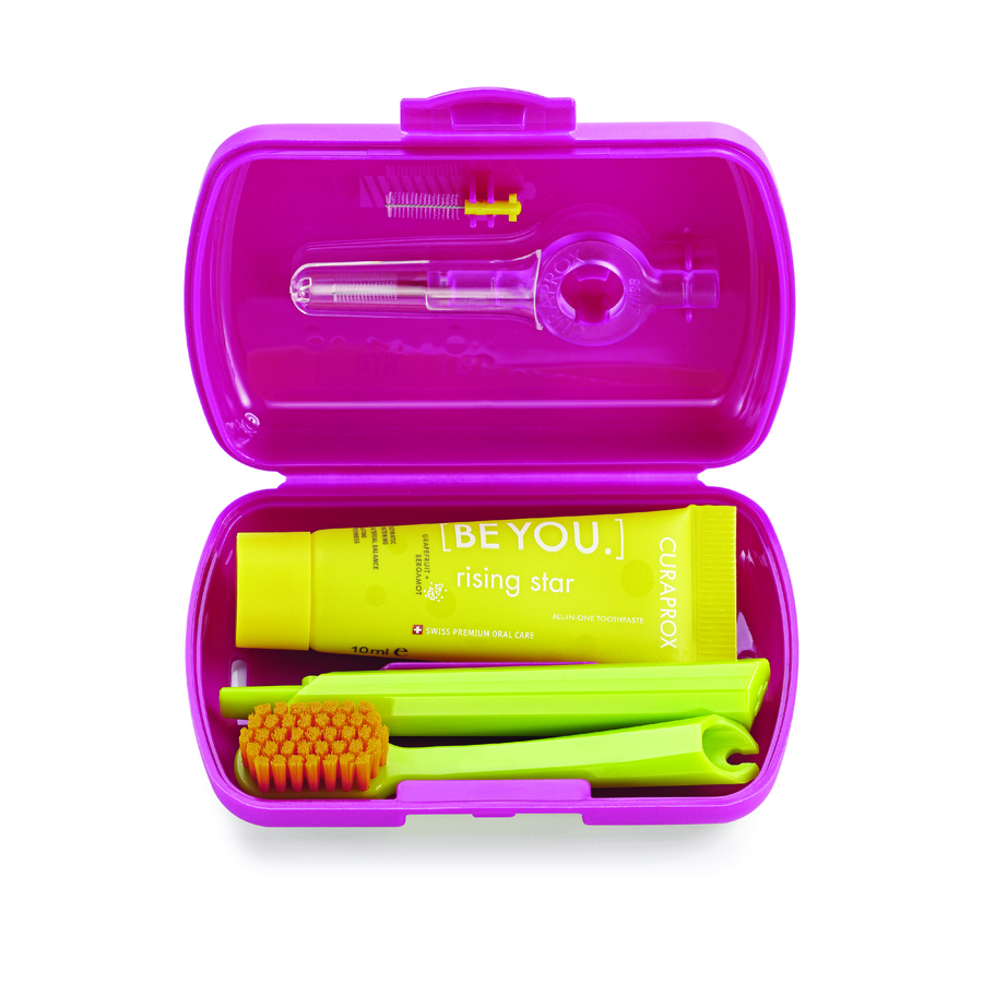 Imagen de Curaprox travel set rojo-pasta