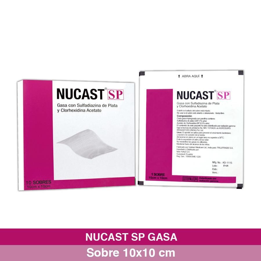 Imagen para  NUCAST Gasa parafinada Sobres 108540 10 x 10 cm                                                                                 de Pharmacys