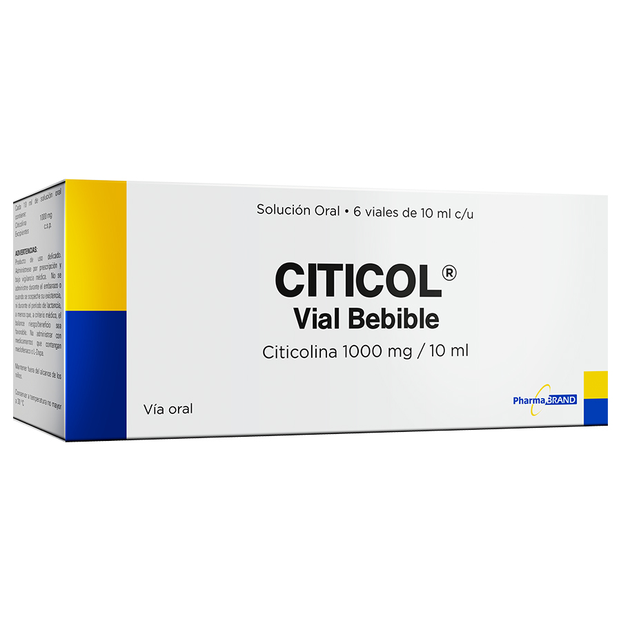 Imagen de  CITICOL 1000 mg PHARMABRAND x 6 Solución Bebible