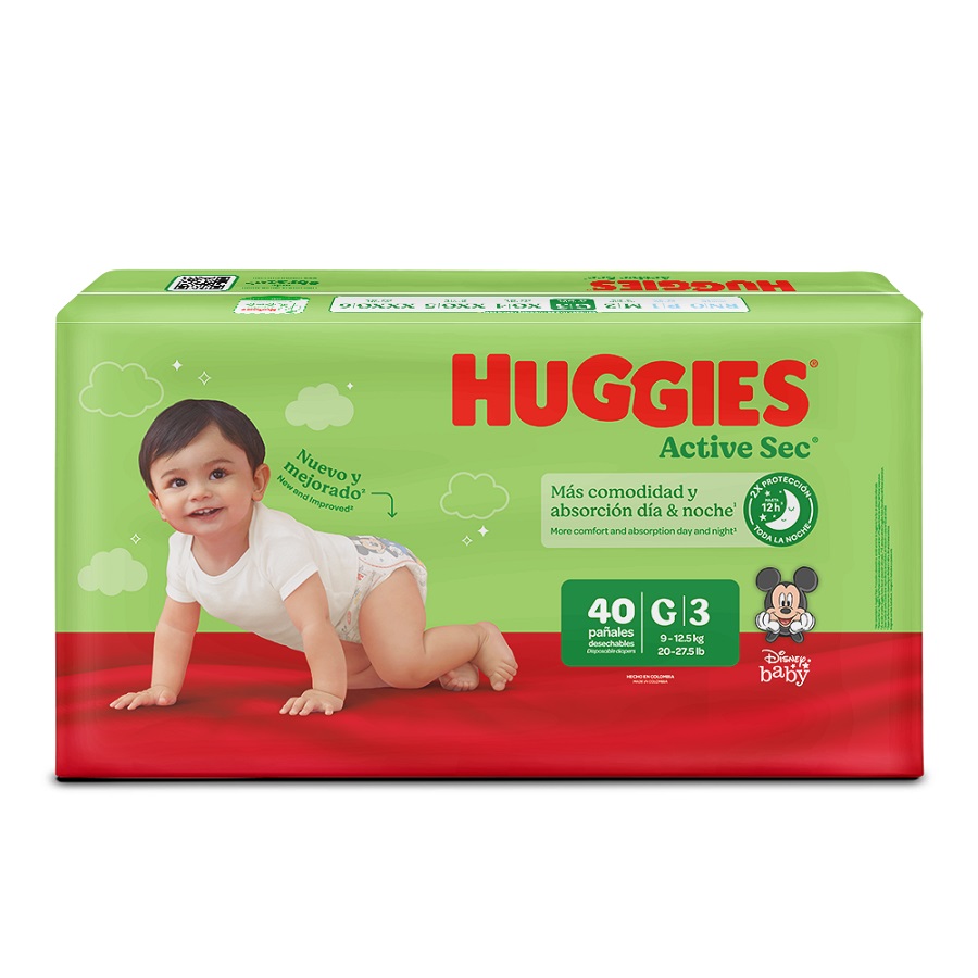 Imagen de  HUGGIES PAÑAL HUGG ACTSEC XTRA FLEX G/3x40 108777