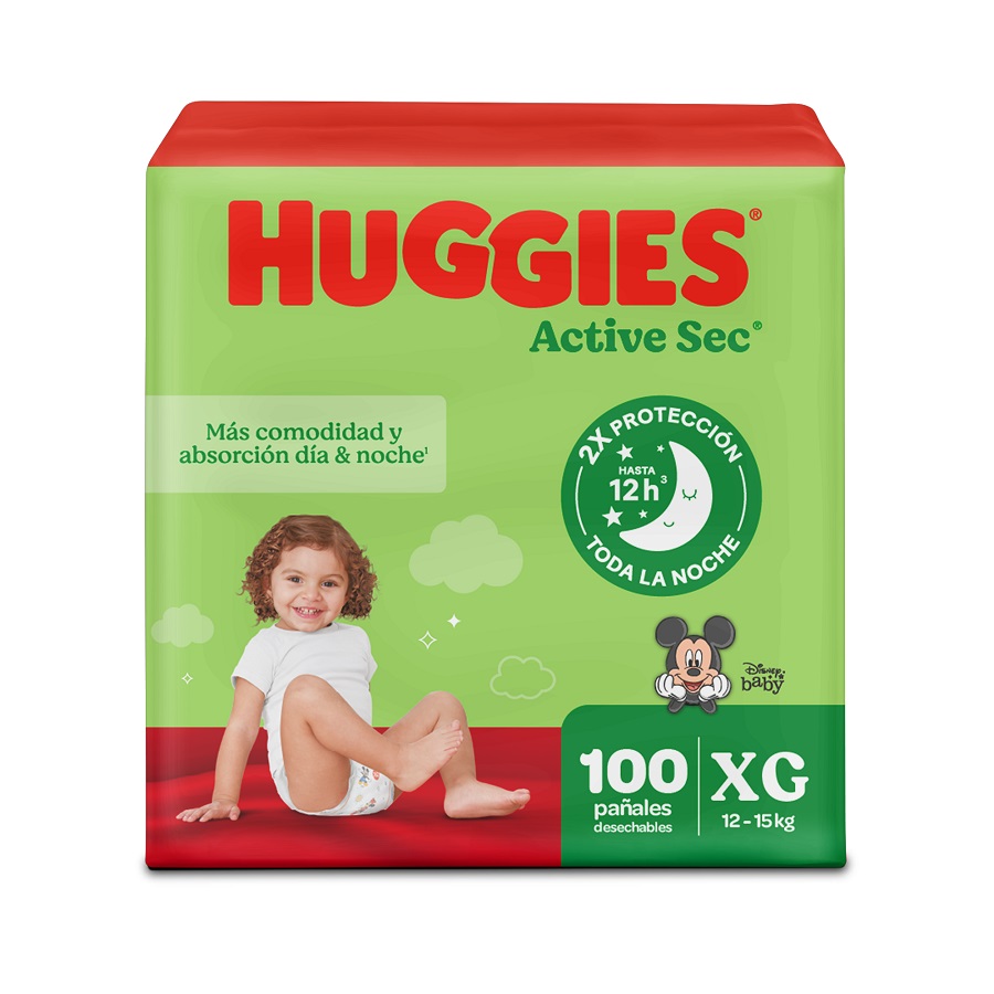 Imagen de  HUGGIES PAÑAL HUGG ACTSEC XTRA FLE XG/4x100 108783