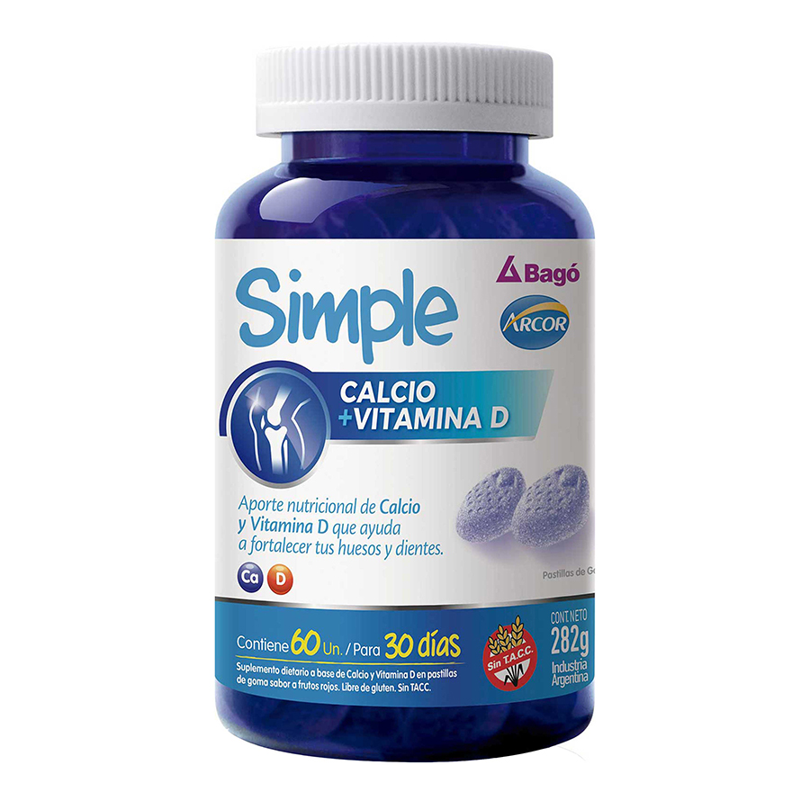 Imagen de  SIMPLE CALCIO+VITAMINA D SIMPLE CALC-VIT D GOMIT-MAST FCOx60