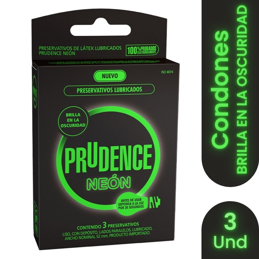 Imagen de Preservativo prudence neón x 3