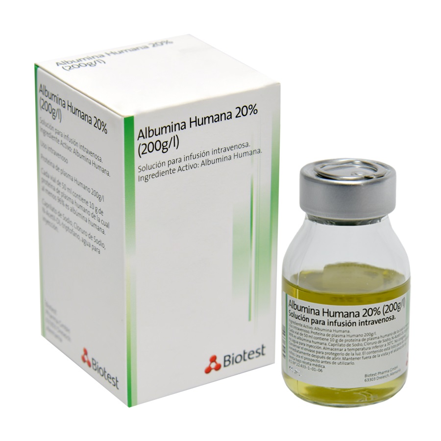 Imagen de  ALBUMINA HUMANA 50 mg BERKANA Solución Inyectable