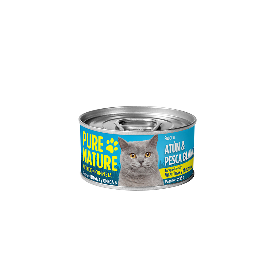 Imagen de Alimento para gato pure nature at-pesc 85 g