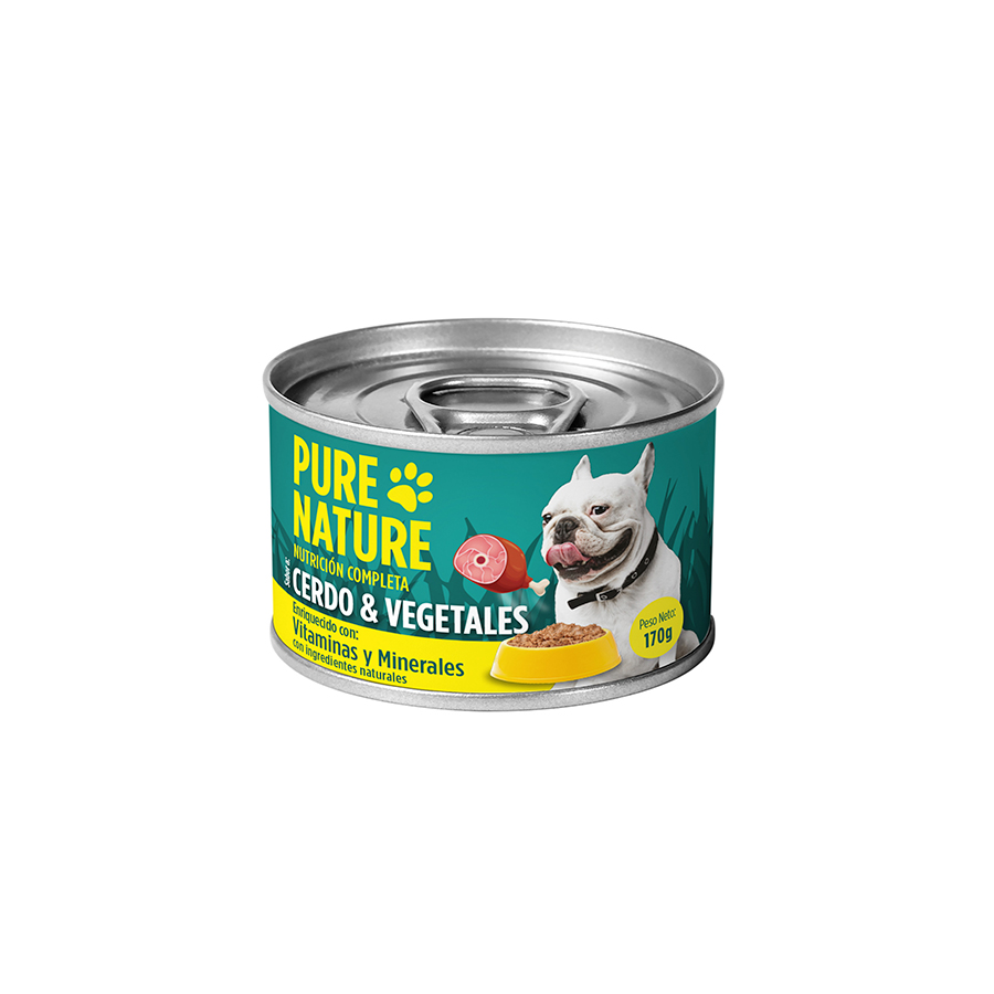 Imagen de Alimento para perro pure nature cerdo-vegeta 170 g