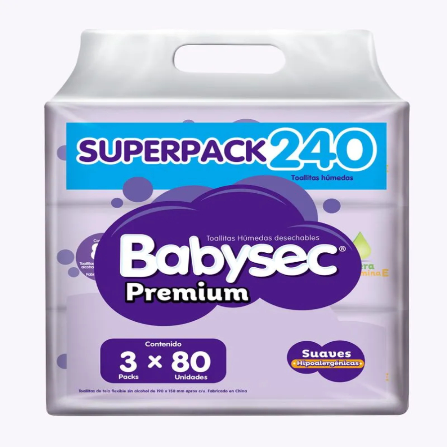 Imagen de  BABYSEC TOALLITAS BABYSEC PREMIUMx80x3 109133