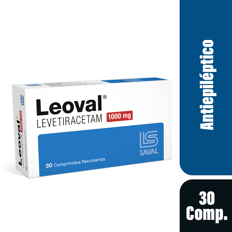 Imagen de  LEOVAL 1000 mg ECUAQUIMICA x 30 Comprimido Recubierto