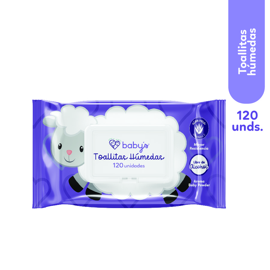 Imagen de Toallita húmeda babys aloe vera s-alc x 120
