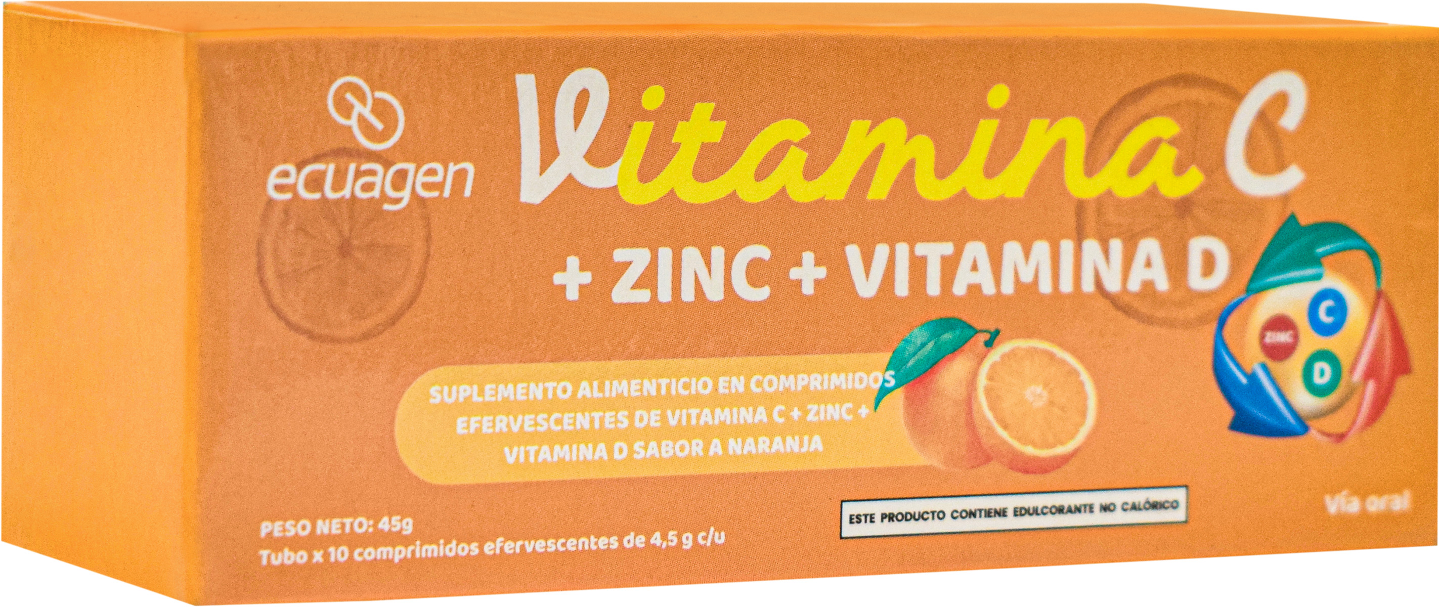 Imagen de  VITAMINA C VIT C+ZINC+VIT D COM-EFEx45Gx10ECUG