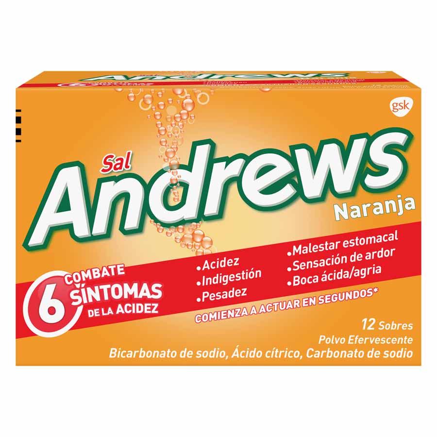 Imagen de  ANDREWS Naranja caja x 12 sobres x 12