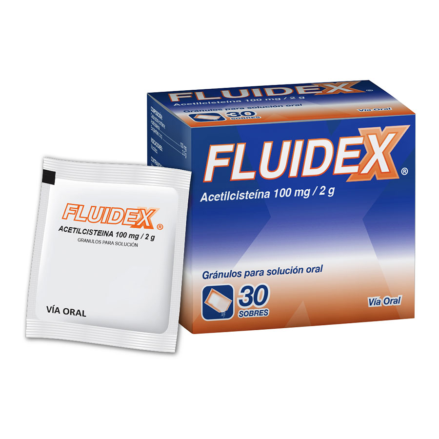 Imagen para  FLUIDEX 100 mg FARMALIGHT x 30 en Polvo                                                                                         de Pharmacys