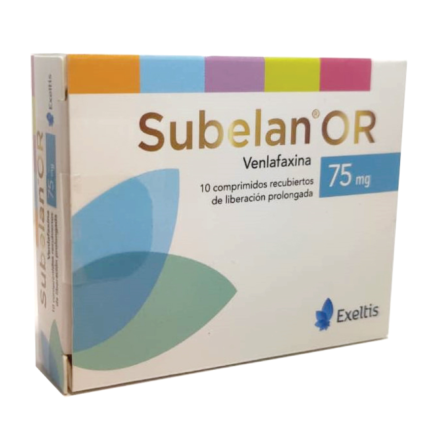 Imagen para  SUBELAN 75 mg EXELTISFARMA x 10 Antidepresivo dual Comprimido Recubierto                                                        de Pharmacys