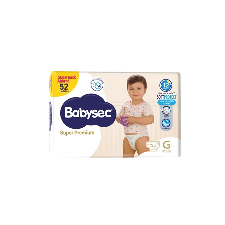 Imagen de  BABYSEC PAÑAL BABYSEC SUPER PREMIUM GDEx52 110351