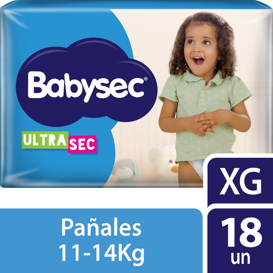 Imagen de Pañal babysec ultrasec durapl xgx18