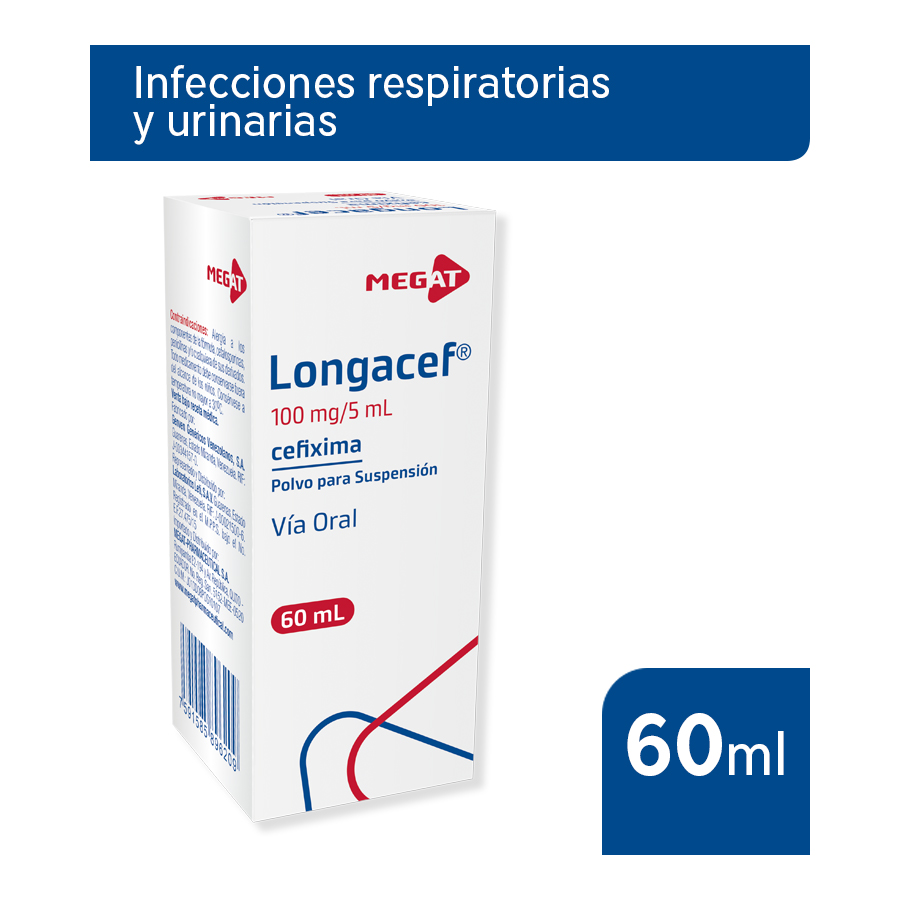 Imagen de Longacef 100mg/5ml Leterago Megat-pharmaceutical