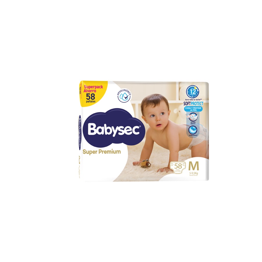 Imagen de  BABYSEC PAÑAL BABYSEC SUPER PREMIUM MEDx58 110677