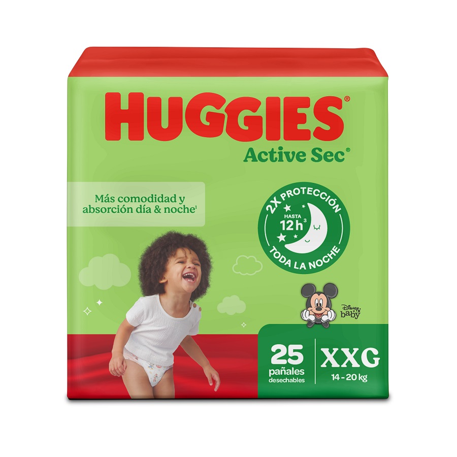 Imagen de Pañal hugg act-sec xtra-flex xxgx25