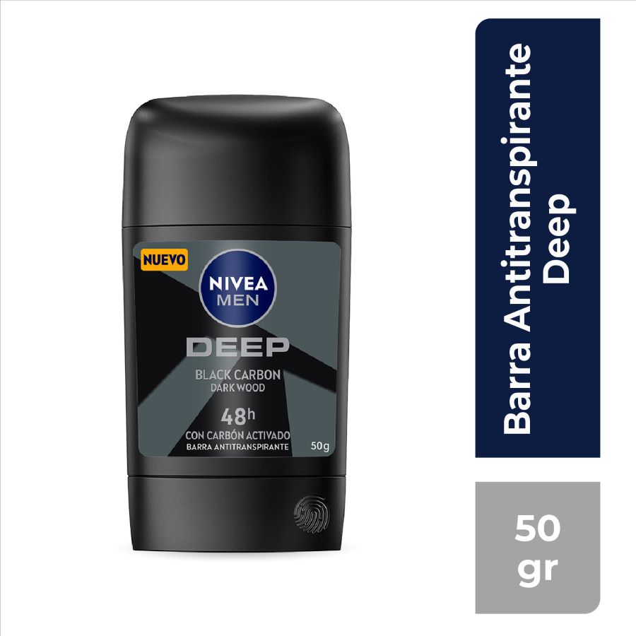 Imagen de  NIVEA DESOD NIVEA MEN BARR BLAC-CARBx50GR 110902