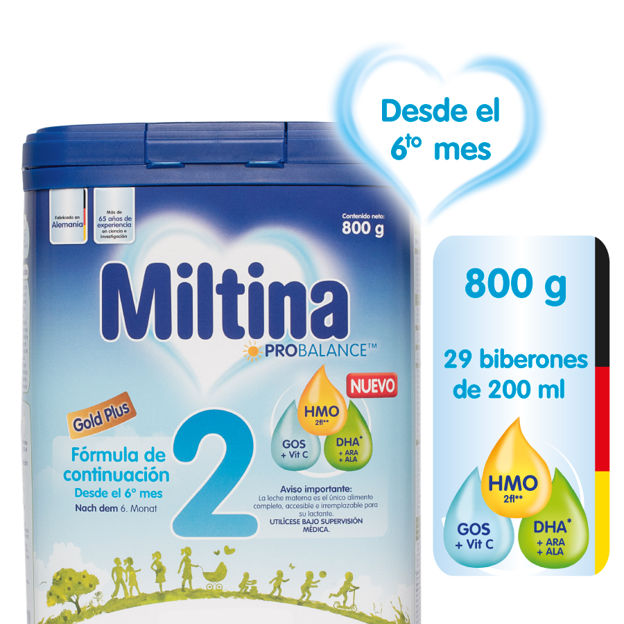 Imagen de Fórmula infantil miltina  2 gold plus 800 gr