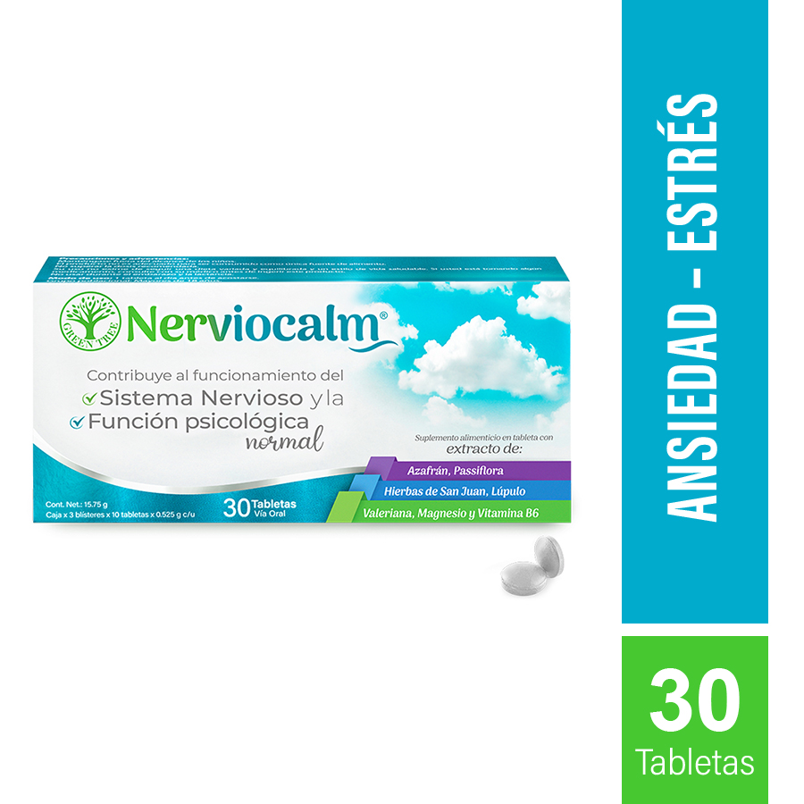 Imagen de Nerviocalm x 30 tabletas vía oral