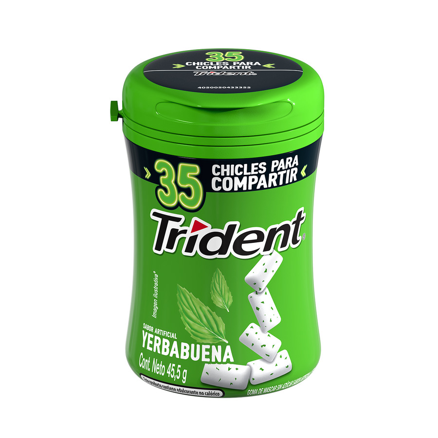 Imagen de  TRIDENT CHICLE TRIDENT YERBABUE BOTx45.5Gx6 111252