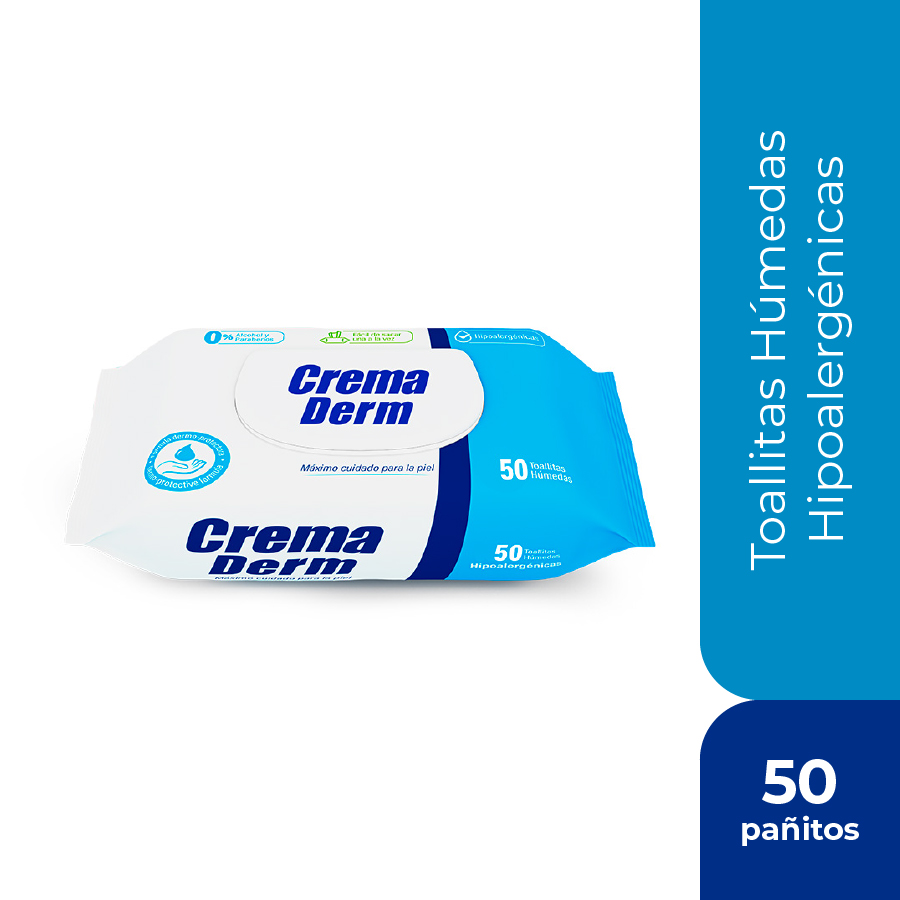 Imagen de  CREMA DERM TOALLITAS CREMA DERM FL-PACK HUMx50 112101