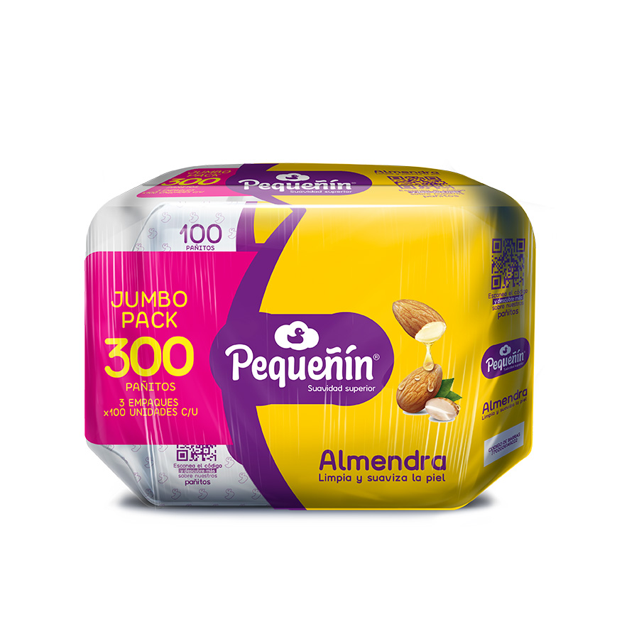 Imagen de  PEQUEÑIN PAÑITOS PEQUEÑIN ALMENDRASx100x3 113739