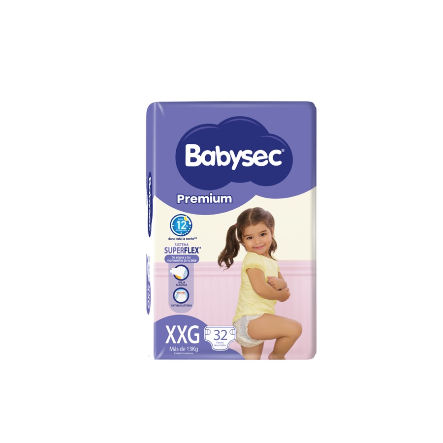 Imagen de  BABYSEC PAÑAL BABYSEC PREMIUN FLEX XXGDEx32 11577