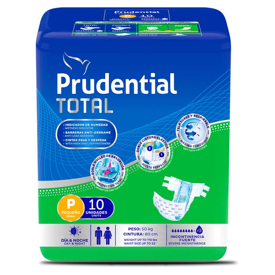 Imagen de Pañal de incontinencia prudential total small 10 unidades