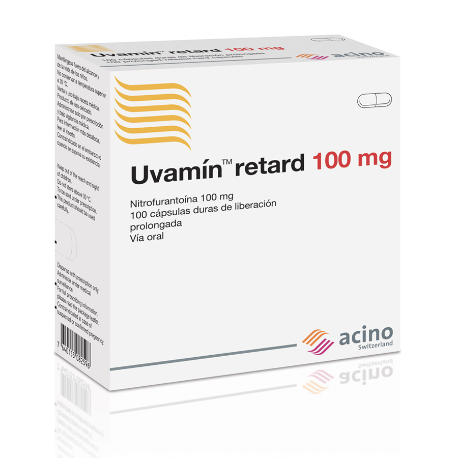 Imagen para  UVAMIN-RETARD 100 mg ACINO x 20 Cápsulas                                                                                       de Pharmacys