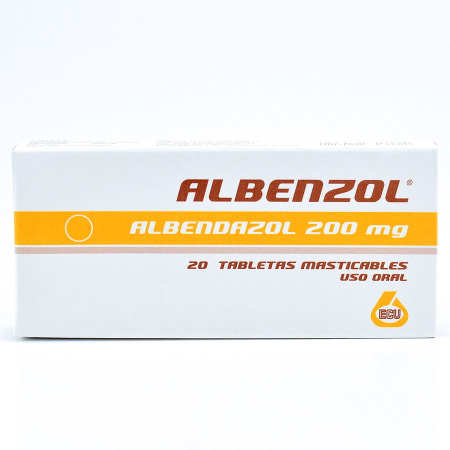 Imagen para  ALBENZOL 200 mg ECU x 20 Tabletas Masticables                                                                                   de Pharmacys