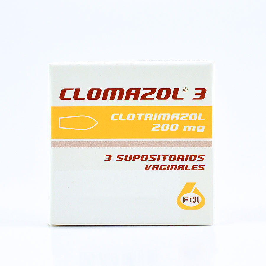 Imagen de  CLOMAZOL 0.2 g ECU x 3 Supositorios Vaginales