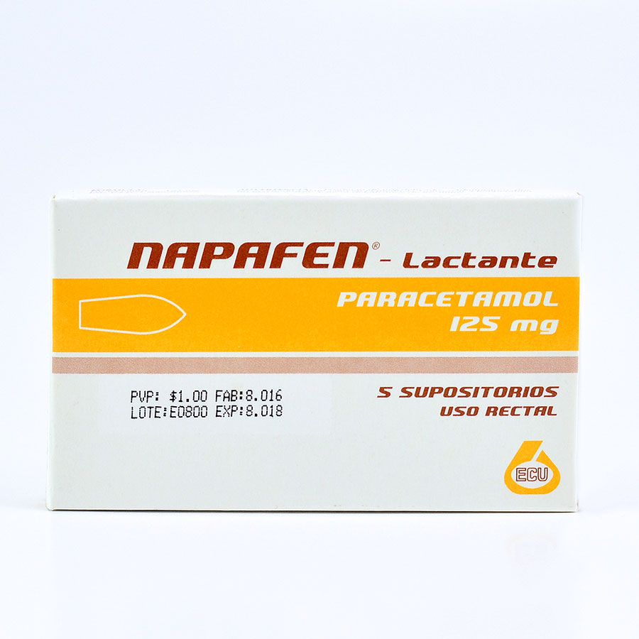 Imagen de  NAPAFEN 125 mg ECU x 5 Lactante Supositorio