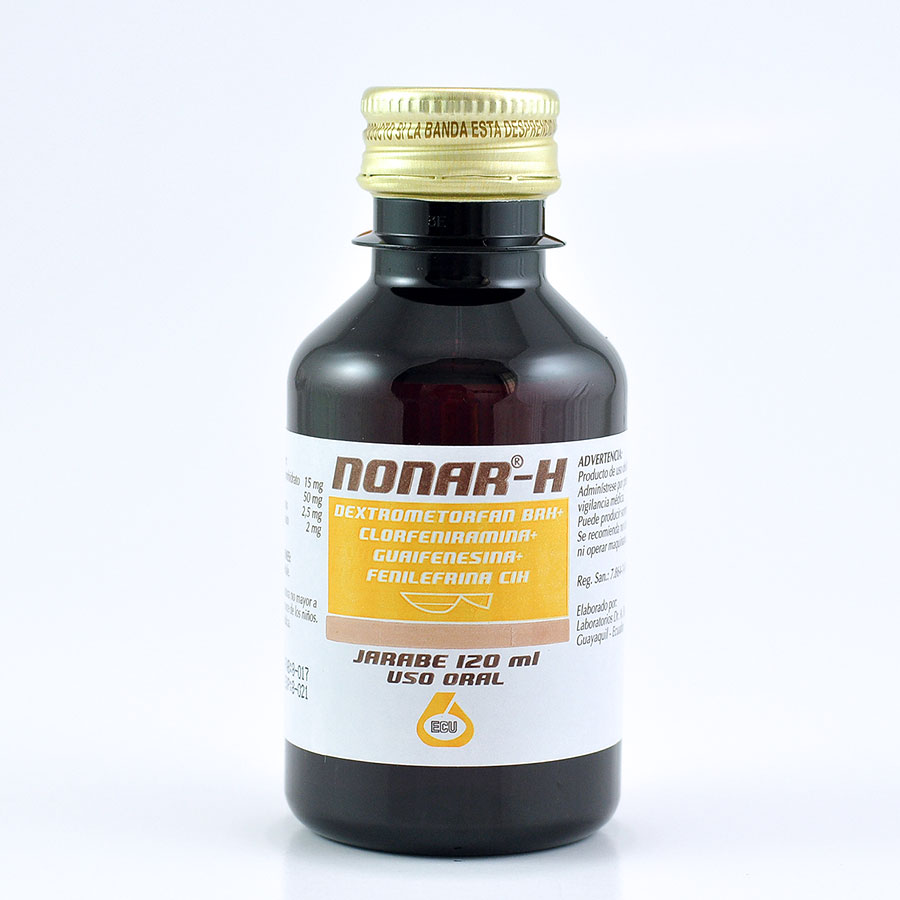 Imagen de  NONAR 50 mg x 15 mg x 2 mg x 2.5 mg ECU NONAR H Jarabe