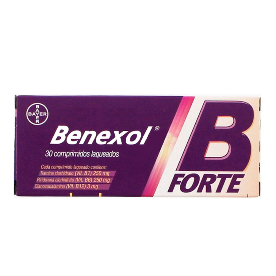 Imagen de  BENEXOL 250 mg, 250 mg, 3 mg BAYER x 30 Forte