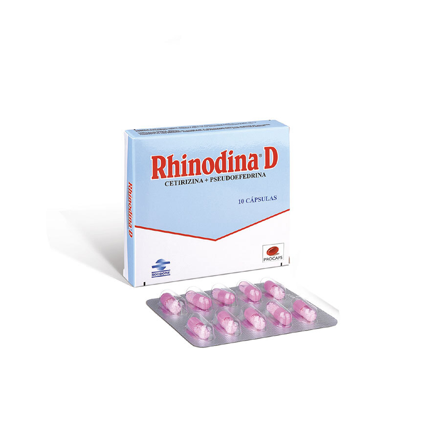 Imagen de  RHINODINA 5 mg x120 mg RODDOME x 10 Cápsulas