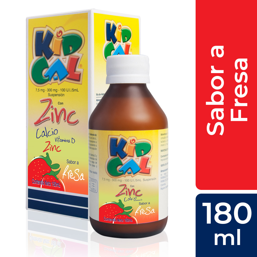 Imagen de  KIDCAL suplemento alimenticio Fresa Fresa 180 ml