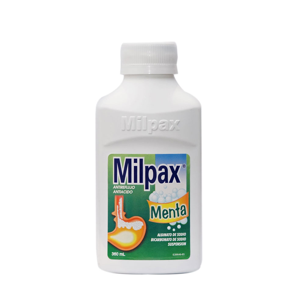 Imagen de Antiácido milpax menta 125 mg  x 133 mg suspensión 360 ml