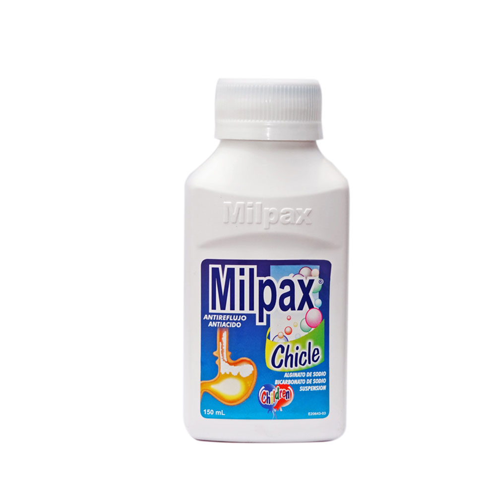 Imagen de  Antiácido MILPAX Chicle 125 mg x 133 mg Suspensión 150 ml