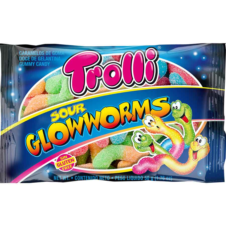 Imagen de Trolli sour glowworms gomitas 50 g