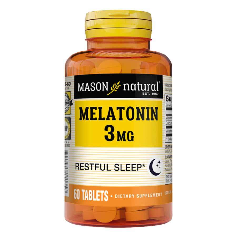 Imagen de Melatonina 3mg Montalvan Campoverde Mason Natural Tableta