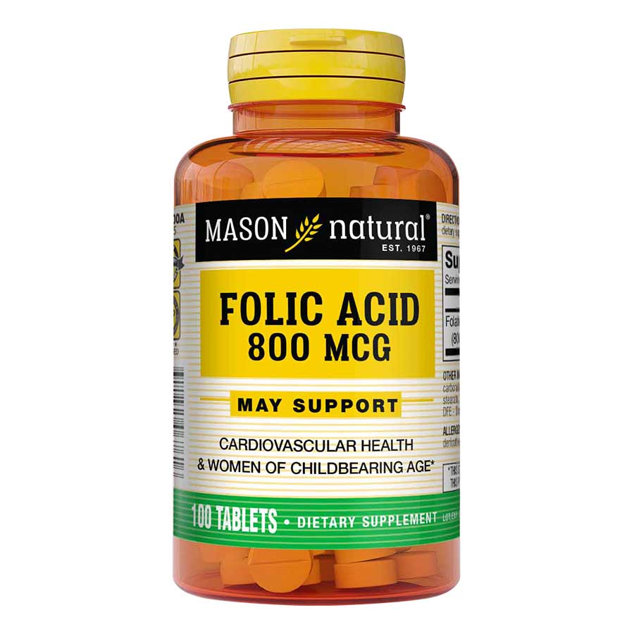 Imagen de Acido folico 800 mcg tableta x 100