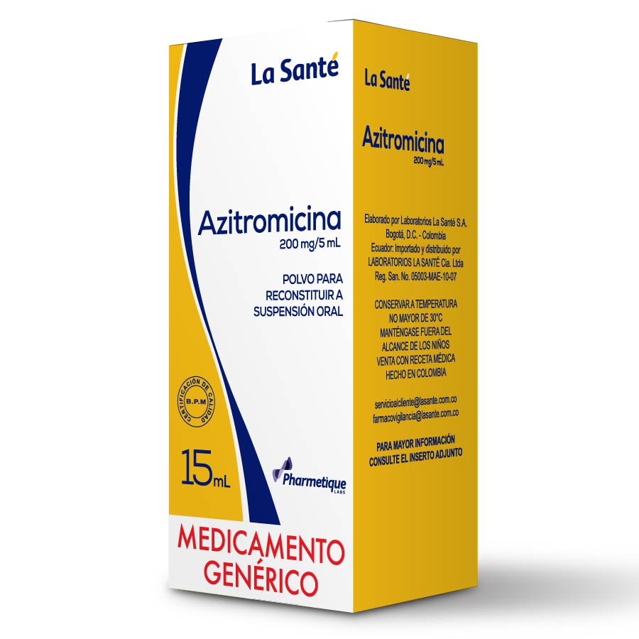 Imagen de Azitromicina 200mg/5ml la sante suspensión