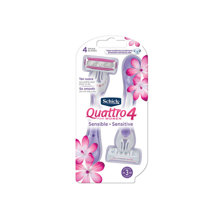 Imagen de Afeitadora schick quattro titanium women 3 unidades