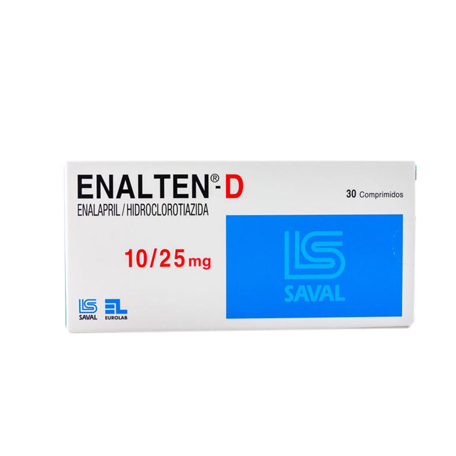 Imagen para  ENALTEN 10 mg x 25 mg ECUAQUIMICA x 30 Comprimidos                                                                              de Pharmacys