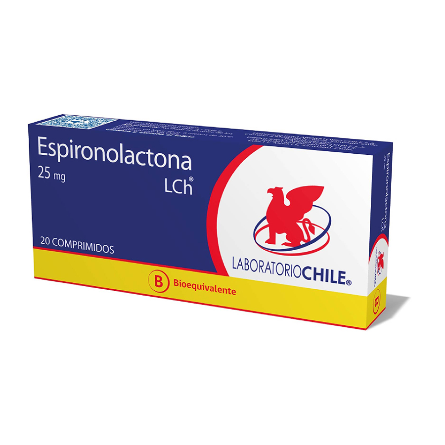 Imagen de  ESPIRONOLACTONA 25 mg LABORATORIOS CHILE x 20 Comprimidos