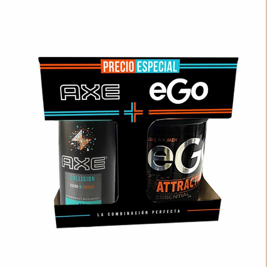 Imagen de Desodorante axe collision cuero + gel ego en barra 150 ml
