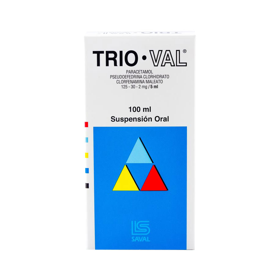 Imagen de  TRIOVAL 125 mg x 30 mg x 2 mg ECUAQUIMICA Suspensión